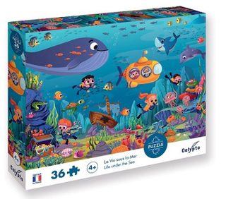 Puzzle Sentosphere La Vie Sous La Mer 33 X 23 Cm Multicolor Carton Recyclé