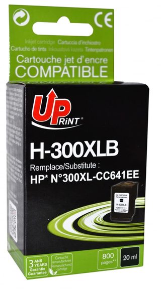 Cartouche Encre Uprint Compatible Hp 300 Xl Noir