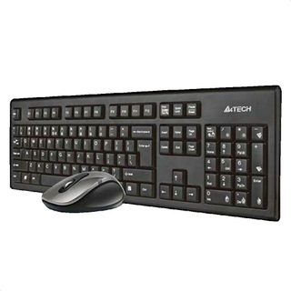 Ensemble Clavier Et Souris A4tech 7100n Sans Fil Ergonomique Noir