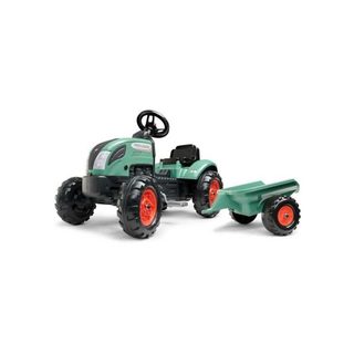 Tracteur Pédales Farm Lander Plastique Recyclé Vert Orange 123x42x53 Falk