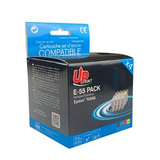 Uprint Pack 4 Cartouches Compatible Avec Epson T0556 Stylus Photo R240 R245 Rx420 Rx425 Rx520