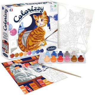Peinture Acrylique - Colorizzy - Chats - Peinture A Numéro Pour Jeunes Artistes - Des 8 Ans