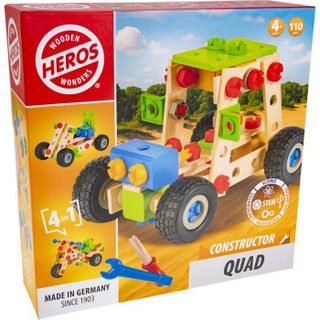 Constructor - Quad A Construire - En Bois 100 % Certifié Fsc - 110 Pieces - Des 4 Ans