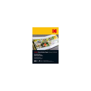 Papier D Impression Kodak Photo Sticker Paper Pack De 20 Feuilles De Papier Photo Autocollant