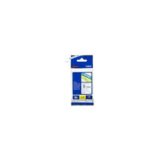 Ruban Laminé Brother Tze-223 9 Mm Bleu Sur Blanc 8 M