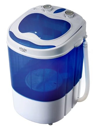 Lave Linge Charge Par Dessus Adler 3kg Technologie De Convertisseur Bleu, Blanc 36x37x53cm