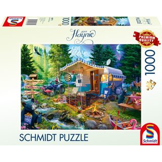 Puzzle 1000 Pièces La Caravane Dans Les Montagnes Carton Vibrant Rectangulaire Schmidt Spiele
