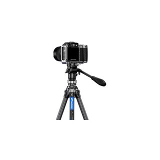 Kit Trépied Carbone Leofoto Ly-224c Tête Fluide Bv-0r Base De Mise À Niveau Lb-38 Noir 142 Cm