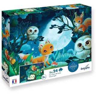 Calypto Sentosphère Puzzles Au Clair De Lune 2x24 Pièces + 2 Posters 33x23 Cm