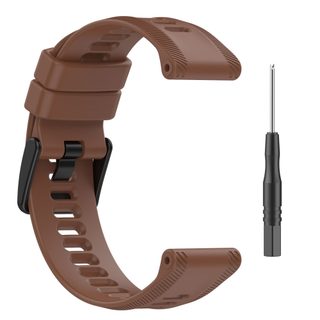 Bracelet De Montre En Silicone Pour Garmin Forerunner 265/965 Brown