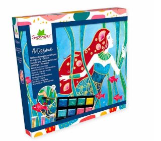 Tableaux Aquarelles Métalliques Artissimo Xl Sirènes Multicolor Autres