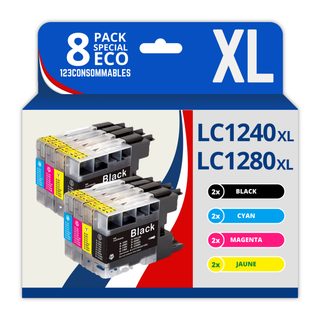 123consommables - Lc1220/lc1240/lc1280 - Cartouches Encre Compatible Avec Brother Dcp-j725dw Dcp-j92