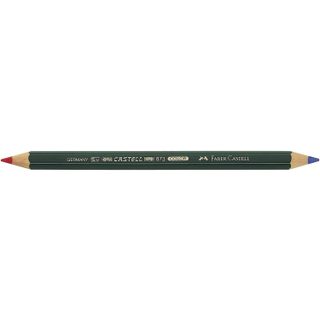 Faber-castell Crayon Bicolore Castell Color 873 Rouge Et Bleu