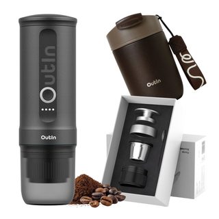 Machine À Expresso Outin Nano 20 Bars 5 Tasses Gris Sidéral Acier Inoxydable