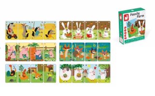 Jeu 7 Familles Janod Family Farm 28 Cartes Multicolore
