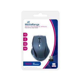 Mediarange Mros203 Souris Bureau Droitier Rf Sans Fil Optique 1600 Dpi