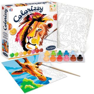 Peinture Acrylique - Colorizzy - Savane - Peinture A Numéro Pour Jeunes Artistes - Des 8 Ans