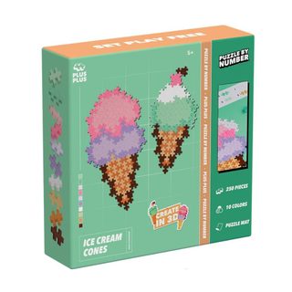 Jeu De Construction Puzzle By Number Ice Cream Cones Multicolore 16,3 Cm Plus-plus