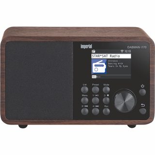 Radio Dab+ / Fm / Internet Compacte Et Multifonction Dabman I170 Aspect Bois Marron Imperial