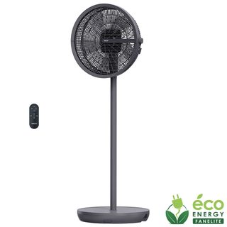 Fanelite - Ventilateur Sur Pied Noir Vs25-40dc-bk - Moteur Dc - Hélice 40 Cm - 12 Vitesses - Oscillant Ou Fixe - Silencieux