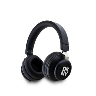 Casque Arceau Dkny Leather Stack Logo Bluetooth 5.3 Autonomie 32 H Noir Cuir