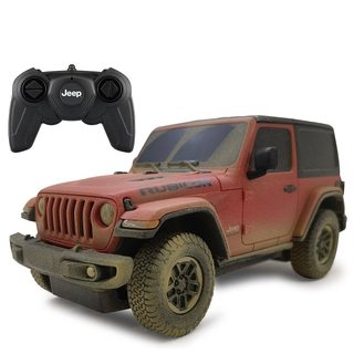 Voiture Télécommandée Jamara Deluxe Car Jeep Wrangler Rubicon Échelle 1:24 Rouge Plastique