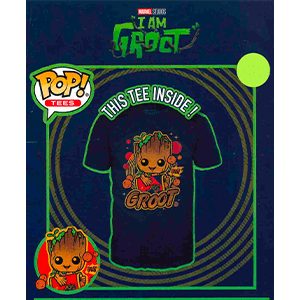 Set Camiseta Y Figura Pop Marvel Groot S