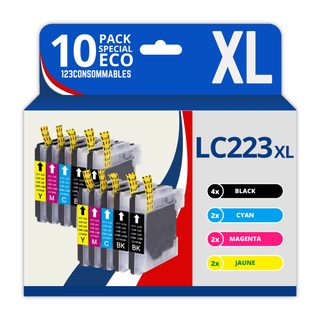 123consommables - Lc223 - Cartouche D'encre Pour Brother Lc 223 223xl Pour Brother Mfc-j4420dw Mfc-j