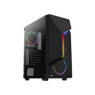 Boîtier Pc Aerocool Scape-g Noir Rgb Flux D'air Optimal