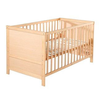 Lit Bébé Évolutif Roba - 70 x 140 cm - Réglable - 3 Barreaux Coulissants