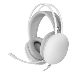 Mars Gaming Mhglow Casque Avec Fil Arceau Usb Type-a Blanc