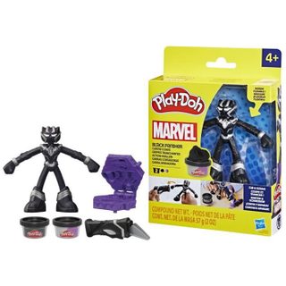 Play-doh Black Panther, Griffes Tranchantes Avec Figurine Flexible Et Pâte À Modeler, Dès 4 Ans, Marvel