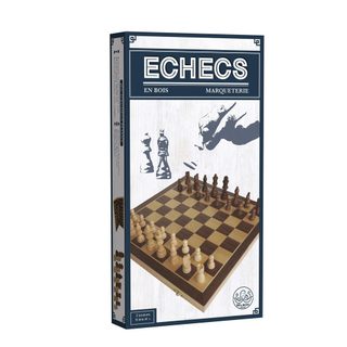 Jeu D'échecs Pliant Wilson Jeux Bois Naturel Foncé 38 Cm Wilson Jeux