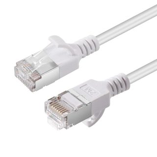Cable Reseau Microconnect V-ftp6a0025w-slim Blanc 0,25 M Cat6a U/ftp (stp)