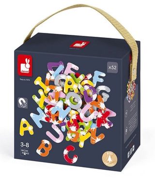 Lettres Magnétiques Janod Splash 52 Pièces Multicolore Bois
