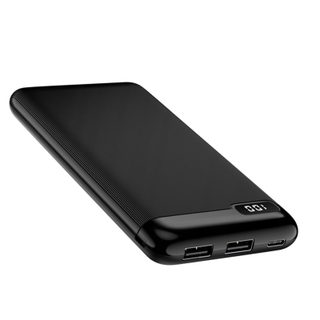 Batterie Externe 10000mah 2 Ports De Sortie Usb Écran Lcd Numérique Noir Setty
