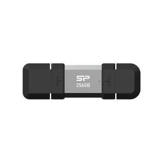 Silicon Power Sp256gbuc3c51v1s Lecteur Usb Flash 256 Go Usb Type-a / Usb Type-c 3.2 Gen 1 (3.1 Gen 1) Noir, Argent