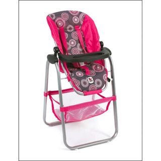 Chaise Haute Ton Fuchsia Avec Motifs Pour Poupées