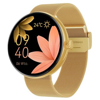 Montre Connectée Femme Élégante Suivi Santé Appel Bluetooth Dorée Forever