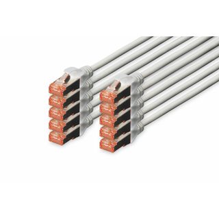 Câble Réseau Rigide Utp 6ème Catégorie Digitus Dk-1644-0025-10 Gris 25 Cm