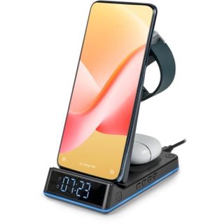 Thomson Réveil Et Station De Charge Sans Fil Cl750is - Compatible Android - Bandeau Led Lumineux