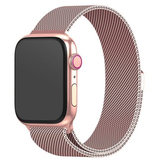 Bracelet Pour Apple Watch 38/40/41mm Maille Milanaise Rose Devia