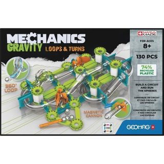 Geomag Mechanics, Gravity 130 Pcs, Construction Magnétique, Jeux Éducatif