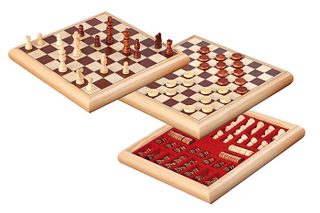 Philos Houten Schaak-dam Set 32x32cm