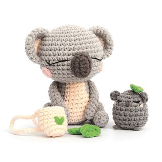 Kit Crochet Amigurumi Graine_creative Amigurumi Koala Multicolor Coton