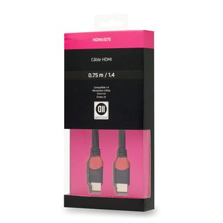 Câble Hdmi Mâle/mâle 75cm Noir