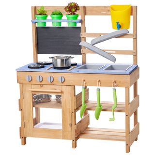 Vevor Cuisine À Boue Patouille Extérieur Enfant En Bois Avec Pelles À Jardiner