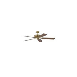 Ventilateur Plafonnier Pepeo Potkuri 132cm Brass/oak 3 Vitesses