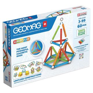 Geomag Supercolor Recycled Set Magnétique de Construction 60 pièces