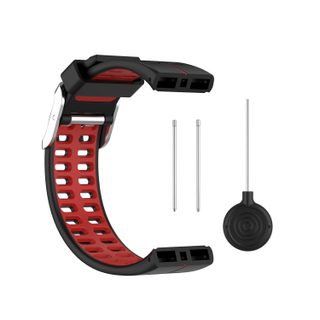 Bracelet De Montre En Silicone Pour Montre Connectée Gps Polar V800 Black+red